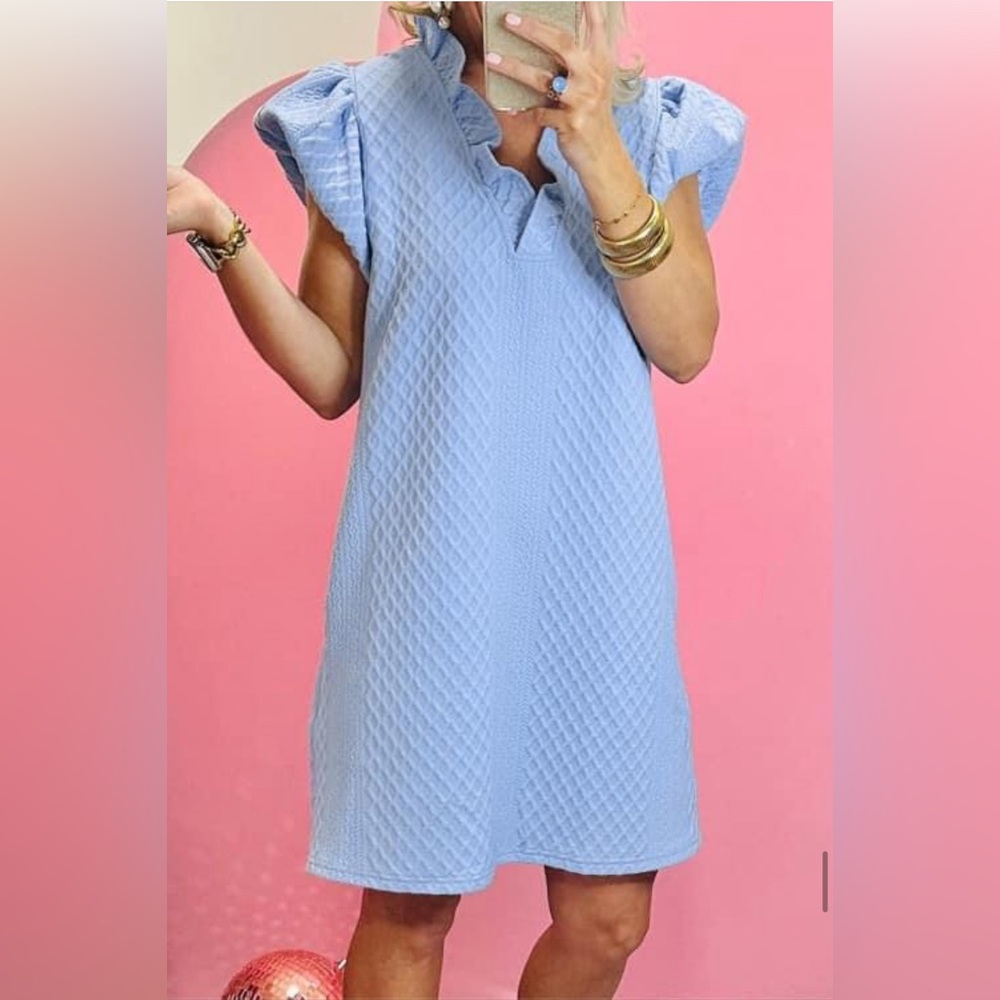 Puff Sleeve Shift Dress